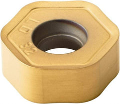 Kennametal - HNGJ438 LD Grade KC725M Carbide Milling Insert - TiN/TiCN/TiN Finish, 0.1766" Thick, 12mm Inscribed Circle, 3.2mm Corner Radius - Eagle Tool & Supply