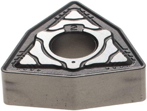 Walter - WNMG432 RP5 Grade WPP30S Carbide Turning Insert - TiCN/Al2O3/TiN Finish, 80° Trigon, 1/2" Inscr Circle, 3/16" Thick, 1/32" Corner Radius - Eagle Tool & Supply