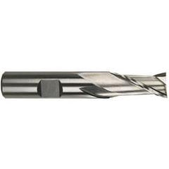 1/2 Dia. x 3 Overall Length 2-Flute Square End M-42 Cobalt SE End Mill-Round Shank-Center Cut-Uncoated - Eagle Tool & Supply