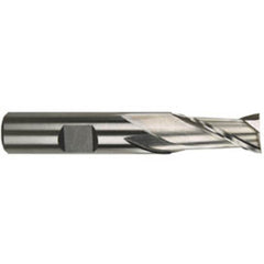 ‎1/8″ Dia. × 3/8″ Shank × 3/8″ DOC × 2-5/16″ OAL, HSS, Uncoated, 2 Flute, 30° Helix, Plain, External, Center Cutting, Solid End Mill Series/List #1898G