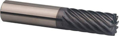 SGS - 3/4", 11 Flute, Single End, Solid Carbide, 0.03" Corner Radius End Mill - 4" OAL, 35° Helix, Right Hand Flute, 1-5/8" LOC, Right Hand Cut - Eagle Tool & Supply