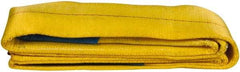 Value Collection - 6' Long x 3" Wide, 4,800 Lb Vertical Capacity, 1 Ply, Polyester Web Sling - 3,800 Lb Choker Capacity, with Eye & Eye (Flat) - Eagle Tool & Supply