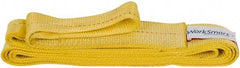 Value Collection - 16' Long x 3" Wide, 4,800 Lb Vertical Capacity, 1 Ply, Polyester Web Sling - 3,800 Lb Choker Capacity, with Eye & Eye (Flat) - Eagle Tool & Supply
