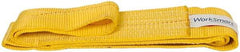 Value Collection - 6' Long x 4" Wide, 6,400 Lb Vertical Capacity, 1 Ply, Polyester Web Sling - 5,000 Lb Choker Capacity, with Eye & Eye (Flat) - Eagle Tool & Supply