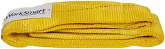 Value Collection - 3' Long x 3" Wide, 8,600 Lb Vertical Capacity, 2 Ply, Polyester Web Sling - 6,900 Lb Choker Capacity, with Eye & Eye (Flat) - Eagle Tool & Supply