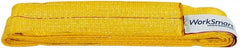 Value Collection - 4' Long x 3" Wide, 8,600 Lb Vertical Capacity, 1 Ply, Polyester Web Sling - 6,900 Lb Choker Capacity, with Endless Sling - Eagle Tool & Supply