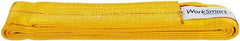 Value Collection - 6' Long x 3" Wide, 8,600 Lb Vertical Capacity, 1 Ply, Polyester Web Sling - 6,900 Lb Choker Capacity, with Endless Sling - Eagle Tool & Supply