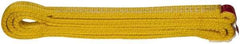 Value Collection - 4' Long x 1" Wide, 6,200 Lb Vertical Capacity, 2 Ply, Polyester Web Sling - 4,900 Lb Choker Capacity, with Endless Sling - Eagle Tool & Supply
