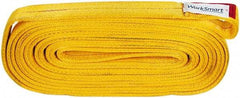 Value Collection - 20' Long x 2" Wide, 12,200 Lb Vertical Capacity, 2 Ply, Polyester Web Sling - 9,800 Lb Choker Capacity, with Endless Sling - Eagle Tool & Supply