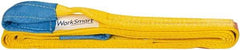Value Collection - 10' Long x 2" Wide, 3,200 Lb Vertical Capacity, 1 Ply, Polyester Web Sling - 2,500 Lb Choker Capacity, with Eye & Eye (Twisted) - Eagle Tool & Supply