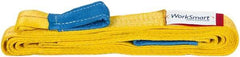 Value Collection - 12' Long x 2" Wide, 3,200 Lb Vertical Capacity, 1 Ply, Polyester Web Sling - 2,500 Lb Choker Capacity, with Eye & Eye (Twisted) - Eagle Tool & Supply