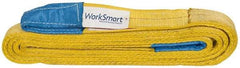 Value Collection - 10' Long x 2" Wide, 6,400 Lb Vertical Capacity, 2 Ply, Polyester Web Sling - 5,000 Lb Choker Capacity, with Eye & Eye (Twisted) - Eagle Tool & Supply