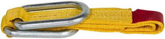 Value Collection - 4' Long x 2" Wide, 3,200 Lb Vertical Capacity, 1 Ply, Polyester Web Sling - 2,500 Lb Choker Capacity, with Hardware (Unilink) - Eagle Tool & Supply