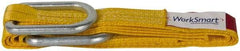Value Collection - 8' Long x 2" Wide, 3,200 Lb Vertical Capacity, 1 Ply, Polyester Web Sling - 2,500 Lb Choker Capacity, with Hardware (Unilink) - Eagle Tool & Supply