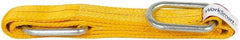 Value Collection - 8' Long x 2" Wide, 6,400 Lb Vertical Capacity, 2 Ply, Polyester Web Sling - 5,000 Lb Choker Capacity, with Hardware (Unilink) - Eagle Tool & Supply