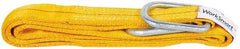 Value Collection - 10' Long x 2" Wide, 6,400 Lb Vertical Capacity, 2 Ply, Polyester Web Sling - 5,000 Lb Choker Capacity, with Hardware (Unilink) - Eagle Tool & Supply