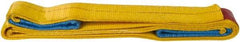 Value Collection - 8' Long x 2" Wide, 3,200 Lb Vertical Capacity, 1 Ply, Polyester Web Sling - 2,500 Lb Choker Capacity, with Eye & Eye (Flat) - Eagle Tool & Supply