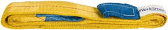 Value Collection - 6' Long x 4" Wide, 11,500 Lb Vertical Capacity, 2 Ply, Polyester Web Sling - 9,200 Lb Choker Capacity, with Eye & Eye (Flat) - Eagle Tool & Supply