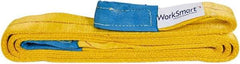 Value Collection - 10' Long x 4" Wide, 11,500 Lb Vertical Capacity, 2 Ply, Polyester Web Sling - 9,200 Lb Choker Capacity, with Eye & Eye (Flat) - Eagle Tool & Supply