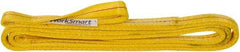 Value Collection - 10' Long x 1" Wide, 3,200 Lb Vertical Capacity, 2 Ply, Polyester Web Sling - 2,500 Lb Choker Capacity, with Eye & Eye (Twisted) - Eagle Tool & Supply