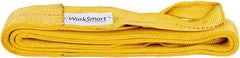 Value Collection - 10' Long x 3" Wide, 8,600 Lb Vertical Capacity, 2 Ply, Polyester Web Sling - 6,900 Lb Choker Capacity, with Eye & Eye (Twisted) - Eagle Tool & Supply