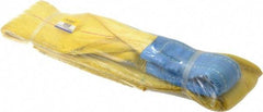 Value Collection - 4' Long x 4" Wide, 11,500 Lb Vertical Capacity, 2 Ply, Polyester Web Sling - 9,200 Lb Choker Capacity, with Eye & Eye (Twisted) - Eagle Tool & Supply