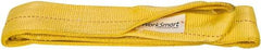 Value Collection - 6' Long x 4" Wide, 11,500 Lb Vertical Capacity, 2 Ply, Polyester Web Sling - 9,200 Lb Choker Capacity, with Eye & Eye (Twisted) - Eagle Tool & Supply
