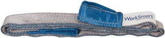 Value Collection - 9' Long x 2" Wide, 3,200 Lb Vertical Capacity, 1 Ply, Polyester Web Sling - 2,500 Lb Choker Capacity, Silver (Color), with Eye & Eye (Flat) - Eagle Tool & Supply