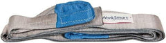 Value Collection - 10' Long x 3" Wide, 4,800 Lb Vertical Capacity, 1 Ply, Polyester Web Sling - 3,800 Lb Choker Capacity, with Eye & Eye (Flat) - Eagle Tool & Supply