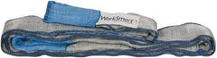 Value Collection - 16' Long x 3" Wide, 4,800 Lb Vertical Capacity, 1 Ply, Polyester Web Sling - 3,800 Lb Choker Capacity, with Eye & Eye (Flat) - Eagle Tool & Supply