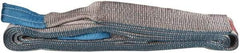 Value Collection - 18' Long x 3" Wide, 4,800 Lb Vertical Capacity, 1 Ply, Polyester Web Sling - 3,800 Lb Choker Capacity, with Eye & Eye (Flat) - Eagle Tool & Supply