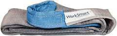 Value Collection - 6' Long x 4" Wide, 6,400 Lb Vertical Capacity, 1 Ply, Polyester Web Sling - 5,000 Lb Choker Capacity, with Eye & Eye (Flat) - Eagle Tool & Supply