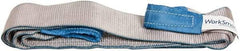 Value Collection - 10' Long x 4" Wide, 6,400 Lb Vertical Capacity, 1 Ply, Polyester Web Sling - 5,000 Lb Choker Capacity, Silver (Color), with Eye & Eye (Flat) - Eagle Tool & Supply
