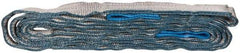 Value Collection - 18' Long x 2" Wide, 6,400 Lb Vertical Capacity, 2 Ply, Polyester Web Sling - 5,000 Lb Choker Capacity, with Eye & Eye (Flat) - Eagle Tool & Supply