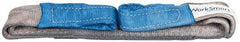 Value Collection - 3' Long x 3" Wide, 8,600 Lb Vertical Capacity, 2 Ply, Polyester Web Sling - 6,900 Lb Choker Capacity, with Eye & Eye (Flat) - Eagle Tool & Supply