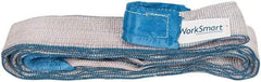 Value Collection - 12' Long x 4" Wide, 11,500 Lb Vertical Capacity, 2 Ply, Polyester Web Sling - 9,200 Lb Choker Capacity, Silver (Color), with Eye & Eye (Flat) - Eagle Tool & Supply