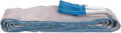 Value Collection - 14' Long x 4" Wide, 11,500 Lb Vertical Capacity, 2 Ply, Polyester Web Sling - 9,200 Lb Choker Capacity, with Eye & Eye (Flat) - Eagle Tool & Supply