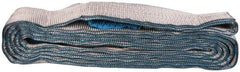 Value Collection - 20' Long x 4" Wide, 11,500 Lb Vertical Capacity, 2 Ply, Polyester Web Sling - 9,200 Lb Choker Capacity, Silver (Color), with Eye & Eye (Flat) - Eagle Tool & Supply