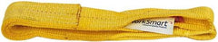 Value Collection - 3' Long x 3" Wide, 6,500 Lb Vertical Capacity, 2 Ply, Nylon Web Sling - 5,200 Lb Choker Capacity, with Eye & Eye (Flat) - Eagle Tool & Supply