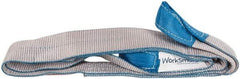 Value Collection - 8' Long x 3" Wide, 4,800 Lb Vertical Capacity, 1 Ply, Polyester Web Sling - 3,800 Lb Choker Capacity, with Eye & Eye (Twisted) - Eagle Tool & Supply