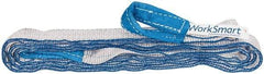 Value Collection - 10' Long x 1" Wide, 3,200 Lb Vertical Capacity, 2 Ply, Polyester Web Sling - 2,500 Lb Choker Capacity, with Eye & Eye (Twisted) - Eagle Tool & Supply