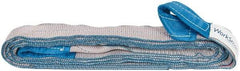 Value Collection - 12' Long x 2" Wide, 6,400 Lb Vertical Capacity, 2 Ply, Polyester Web Sling - 5,000 Lb Choker Capacity, with Eye & Eye (Twisted) - Eagle Tool & Supply