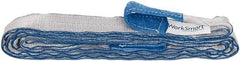 Value Collection - 14' Long x 2" Wide, 6,400 Lb Vertical Capacity, 2 Ply, Polyester Web Sling - 5,000 Lb Choker Capacity, with Eye & Eye (Twisted) - Eagle Tool & Supply