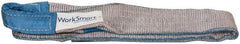 Value Collection - 4' Long x 3" Wide, 8,600 Lb Vertical Capacity, 2 Ply, Polyester Web Sling - 6,900 Lb Choker Capacity, with Eye & Eye (Twisted) - Eagle Tool & Supply