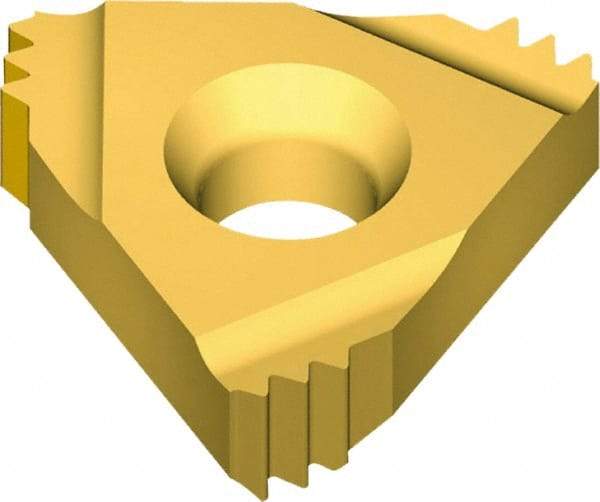 Vargus - 4IR Internal Right Hand ISO Laydown Threading Insert - Grade VKX, TiN Coated Carbide, 12.7mm Inscribed Circle - Eagle Tool & Supply