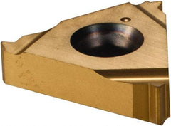 Vargus - 3ER External Right Hand 18 UNJ Laydown Threading Insert - Grade VKX, TiN Coated Carbide - Eagle Tool & Supply