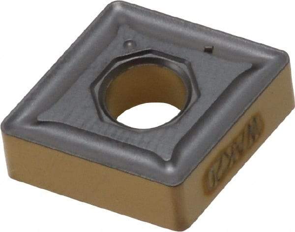 Walter - CNMG432 NM5 Grade WAK20 Carbide Turning Insert - TiCN/Al2O3/TiN Finish, 80° Diamond, 1/2" Inscr Circle, 3/16" Thick, 1/32" Corner Radius - Eagle Tool & Supply