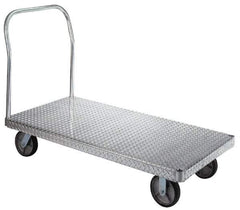 Wesco Industrial Products - 2,000 Lb. Load Capacity, Aluminum Platform Truck - 72 Inch Long x 36 Inch Wide - Eagle Tool & Supply