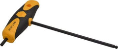 Wiha - 3/16" Hex, T-Handle Cushion Grip, Ball End Hex Key - 150mm OAL, Inch System of Measurement - Eagle Tool & Supply