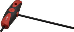 Wiha - 5mm Hex, T-Handle Cushion Grip, Hex Key - 150mm OAL, Metric System of Measurement - Eagle Tool & Supply